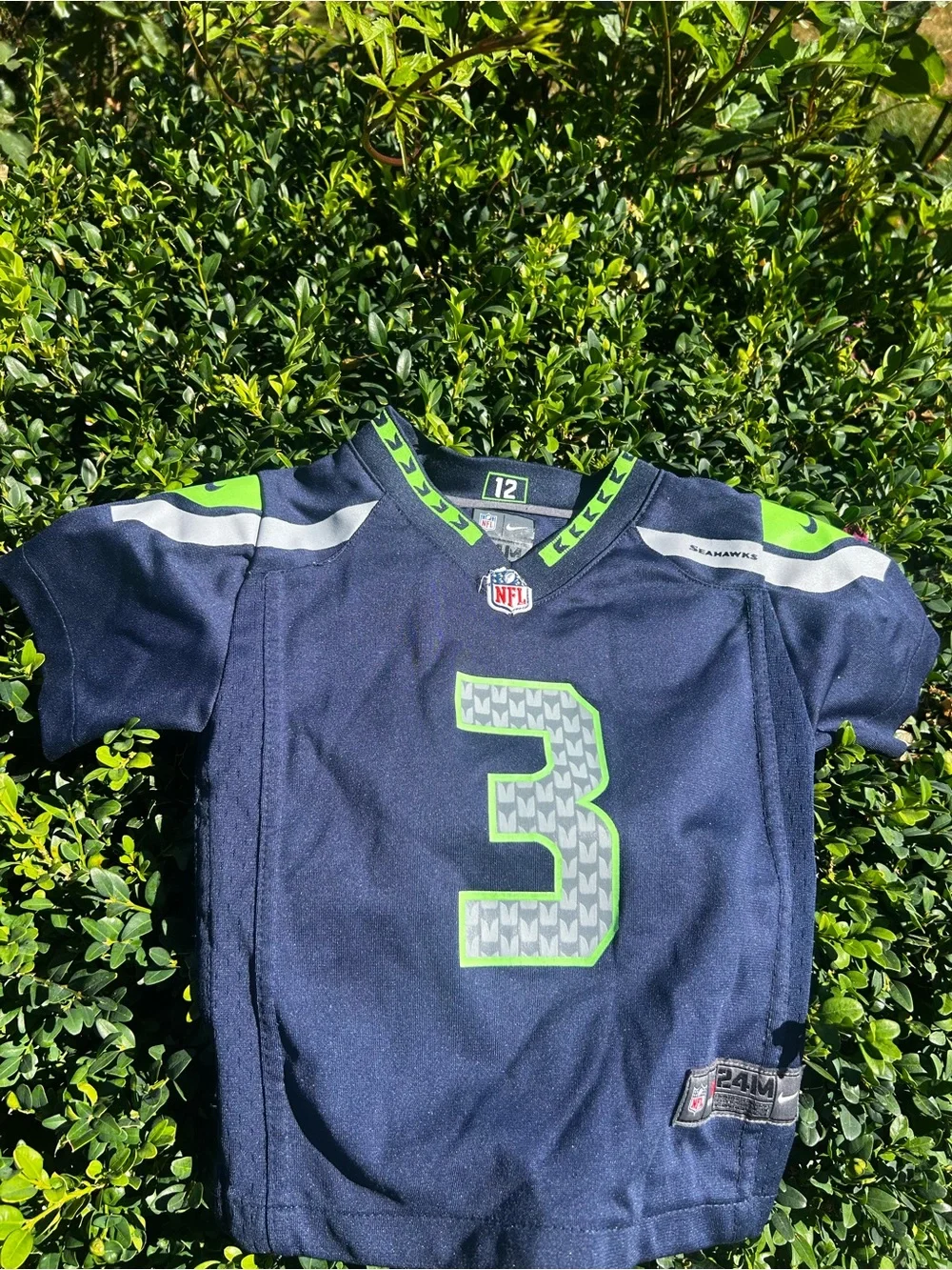 NFL Seattle Seahawks #3 Baby Boy’s Navy & Green Jersey Size 24M